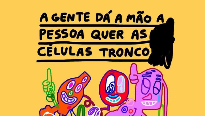 A gente dá a mão a pessoa quer as células-tronco — by Pedro Vinicio